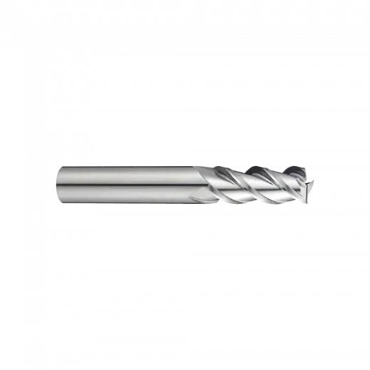 Фреза концевая твердосплавная NC-Mill ALU с 3-мя зубьями (спираль 45°) удлиненная, 4X4X15X57