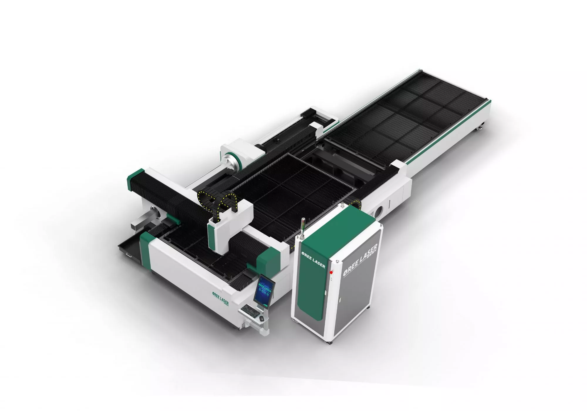 Лазерный станок со сменным столом и труборезным модулем EH6015 MAXPHOTONICS 6000 Вт